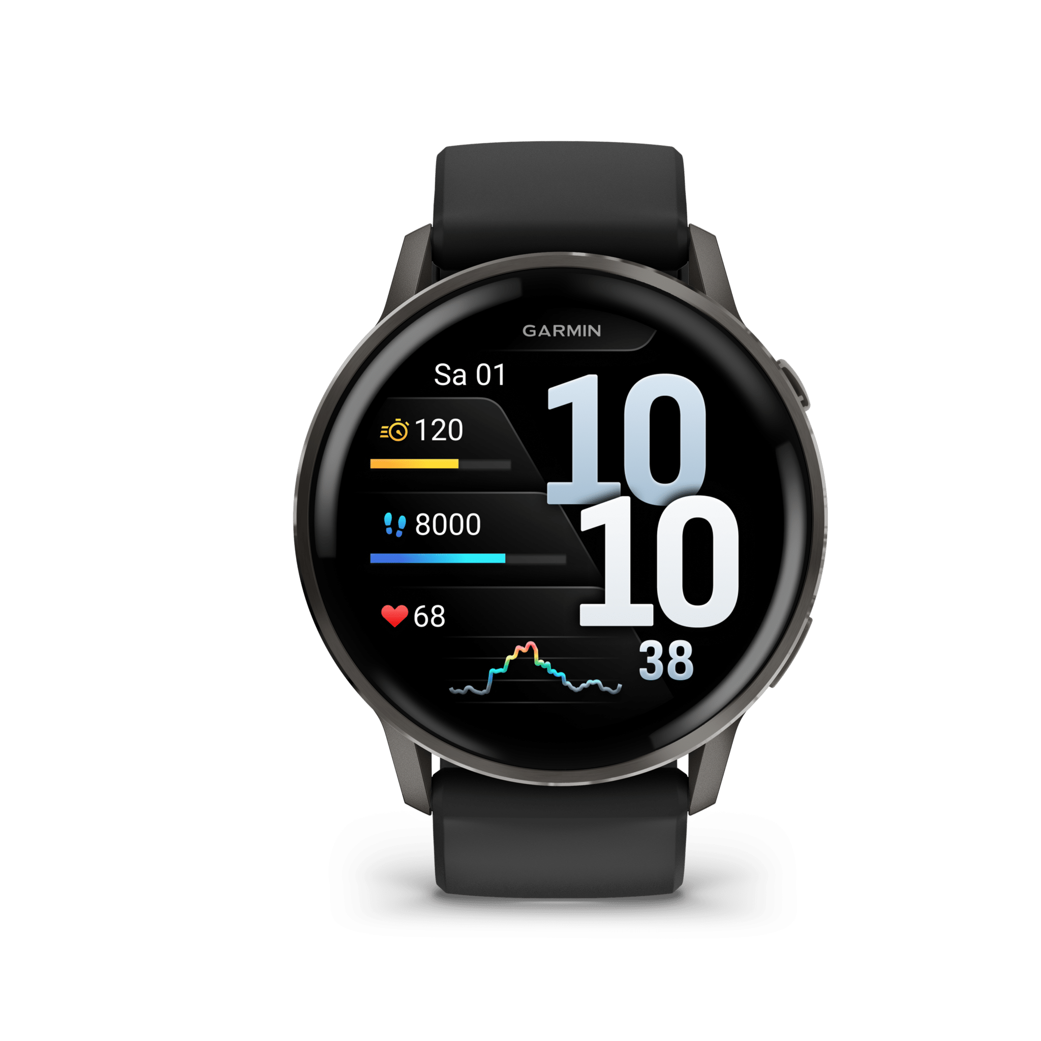 Garmin Venu 4 AMOLED 45 mm Schwarz / Schiefergrau – GPS-Fitness-Smartwatch / Silikonarmband – Bild 5