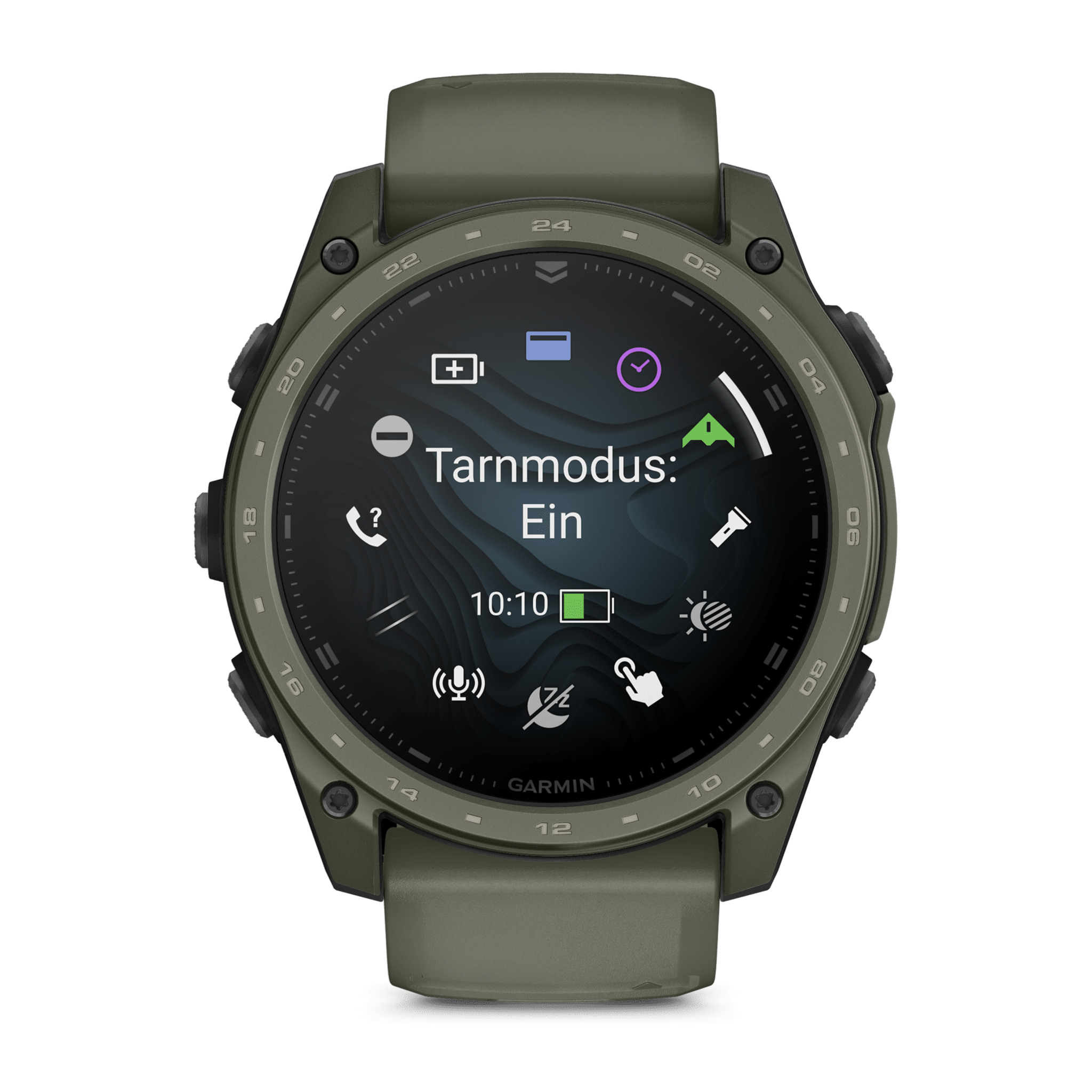 Garmin tactix 8 AMOLED 51 mm Olivgrün Cerakote – Taktische GPS-Smartwatch / Silikonarmband – Bild 2