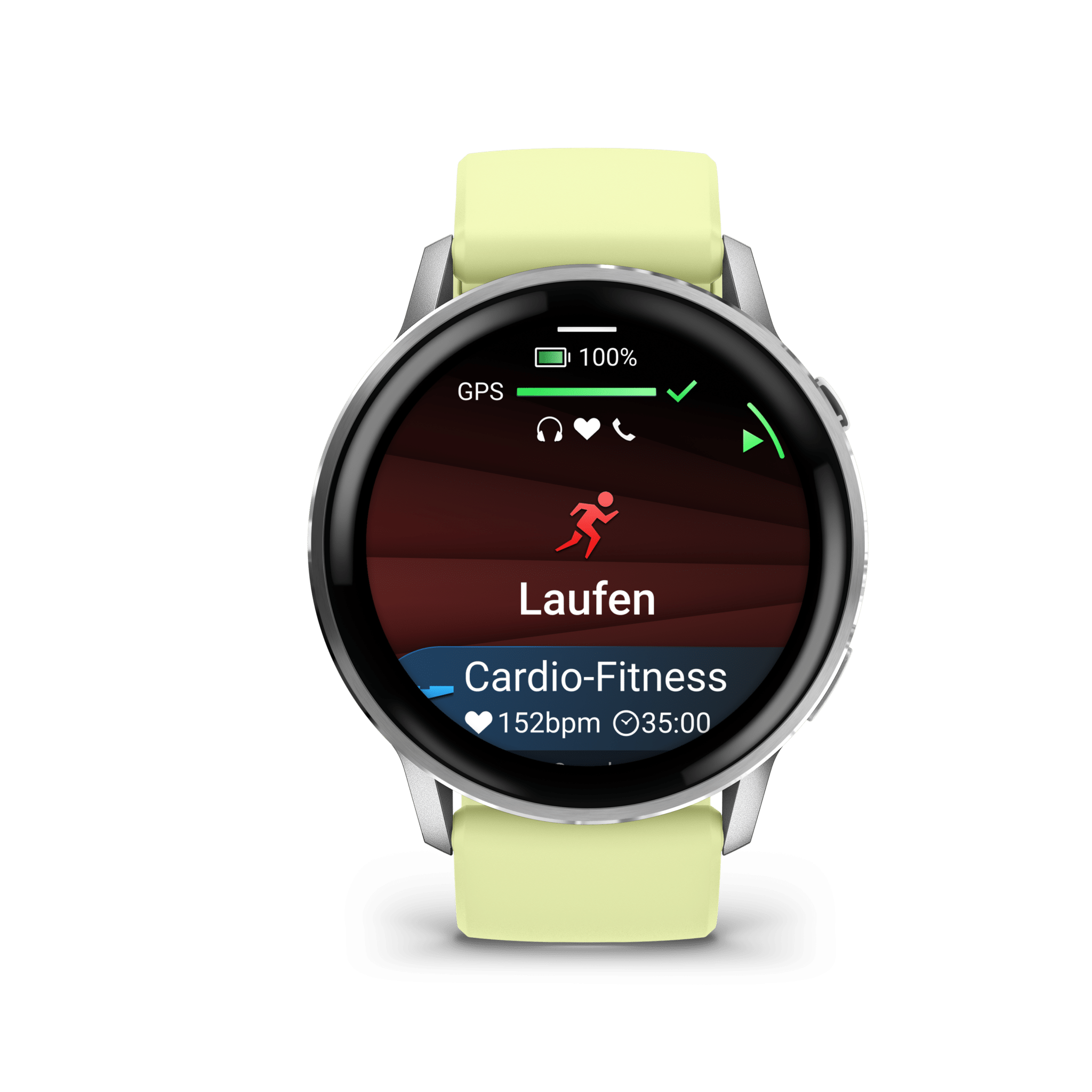 Garmin Venu 4 AMOLED 45 mm Silber / Zitrone – GPS-Fitness-Smartwatch / Silikonarmband – Bild 4