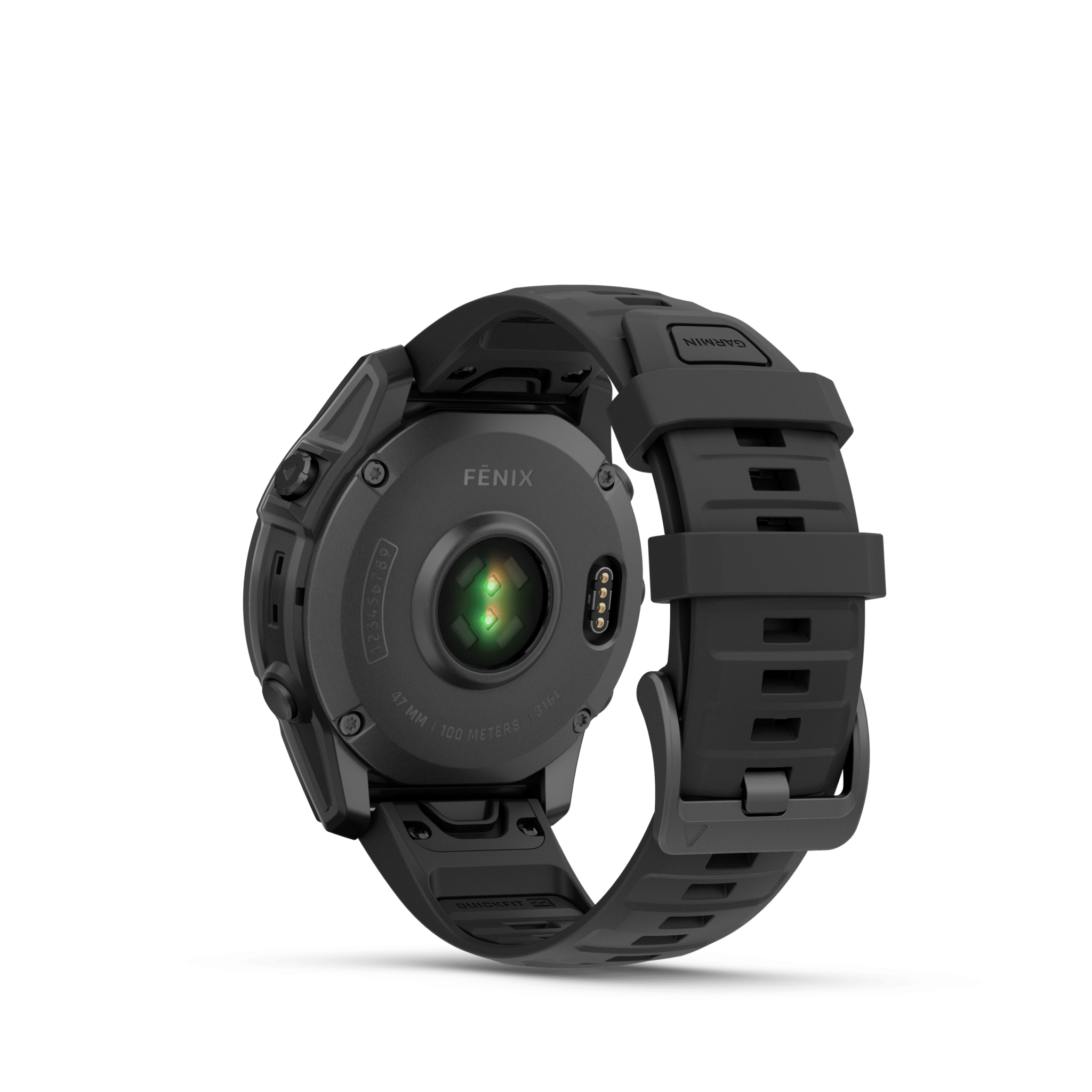 Garmin fenix E AMOLED 47 mm Schwarz / Schiefergrau – GPS-Multisport-Smartwatch / Silikonarmband – Bild 2