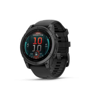Garmin fenix E AMOLED 47 mm Schwarz / Schiefergrau – GPS-Multisport-Smartwatch / Silikonarmband
