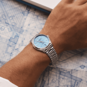 baume & mercier clifton 10870 baumatic 39 mm gletscherblau – herren automatikuhr / edelstahlarmband