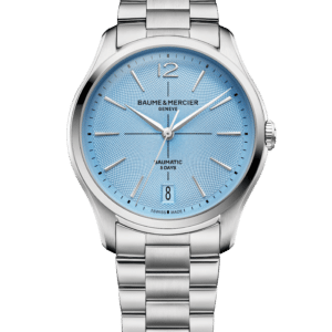 baume & mercier clifton 10870 baumatic 39 mm gletscherblau – herren automatikuhr / edelstahlarmband