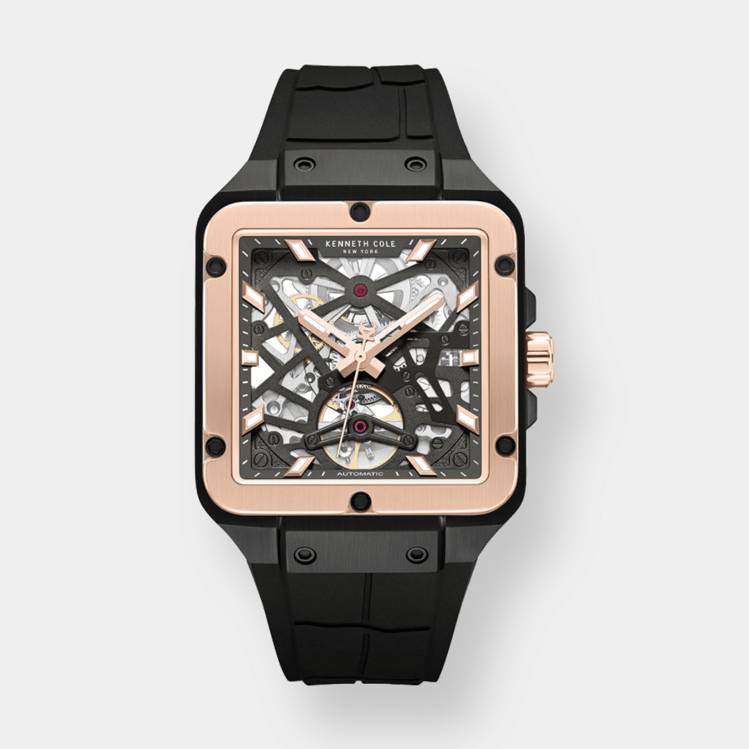 Kenneth Cole Gotham Skeleton Automatik - Schwarz 42mm