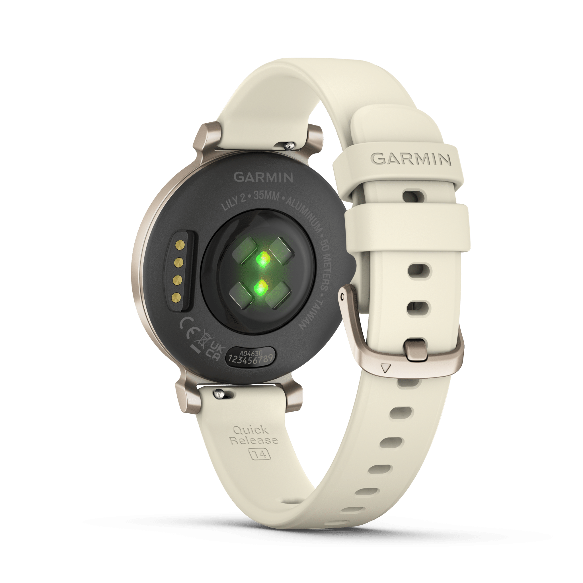 Titel Garmin Lily 2 35 mm Kokosnuss / Cremegold – Fitness-Smartwatch / Silikonarmband – Bild 3