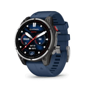 Garmin quatix 8 Pro AMOLED 47 mm Saphir Titan – GPS-Marine-Smartwatch / Silikonarmband