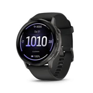 Garmin Venu 4 AMOLED 45 mm Schwarz / Schiefergrau – GPS-Fitness-Smartwatch / Silikonarmband