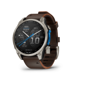 Garmin D2 Mach 2 AMOLED 47 mm Schwarz / Braun Lederarmband – Aviator Smartwatch / Lederarmband