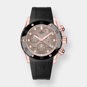 edox . co 1 chronolady quarz rosé 38mm kautschuk