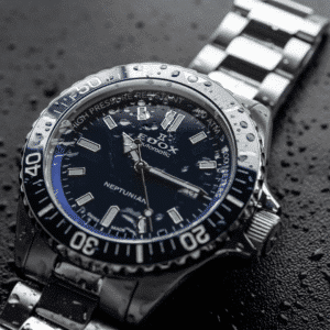 edox . neptunian date automatik blau 44mm edelstahl