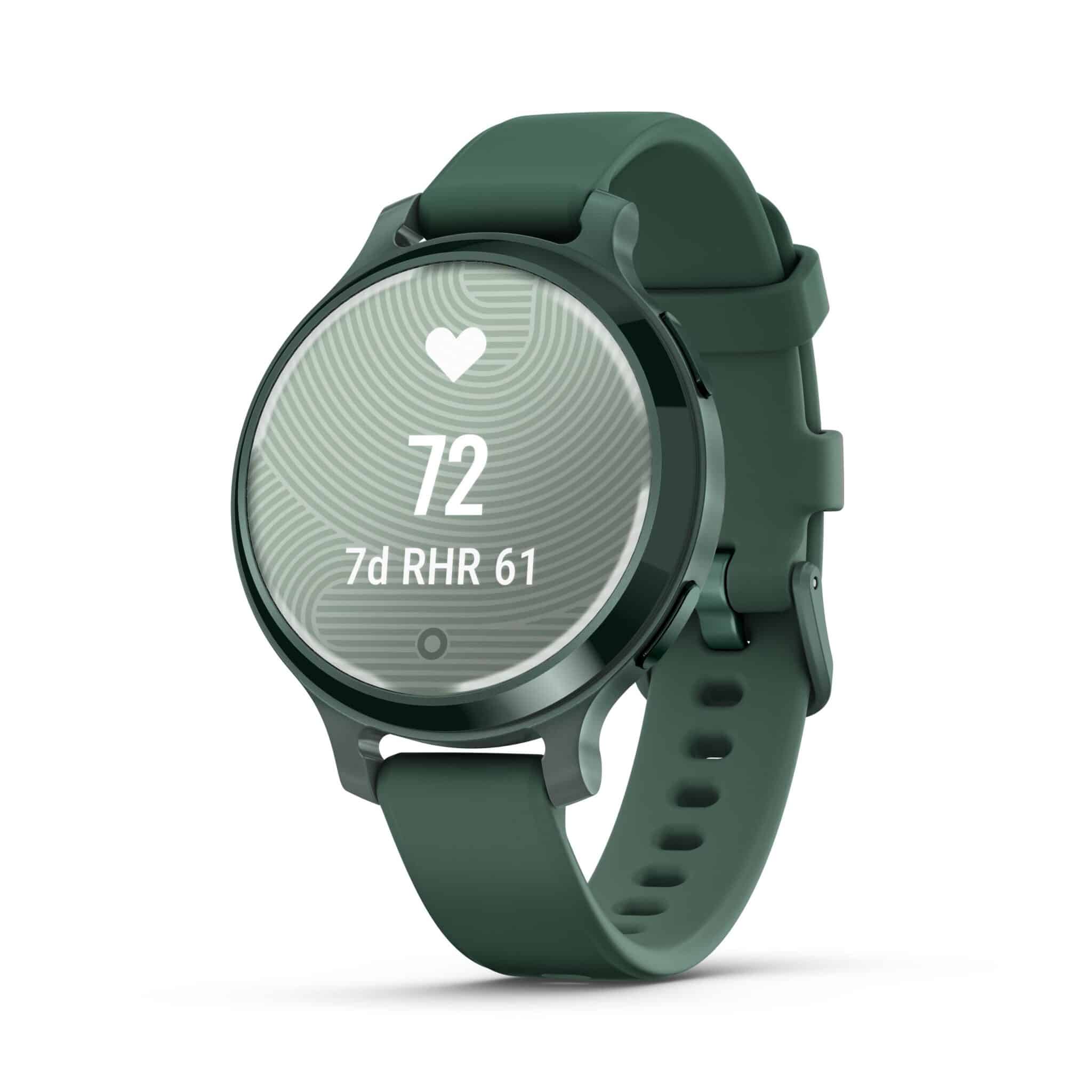Garmin Lily 2 Active 38 mm Jaspisgrün – GPS-Fitness-Smartwatch / Silikonarmband