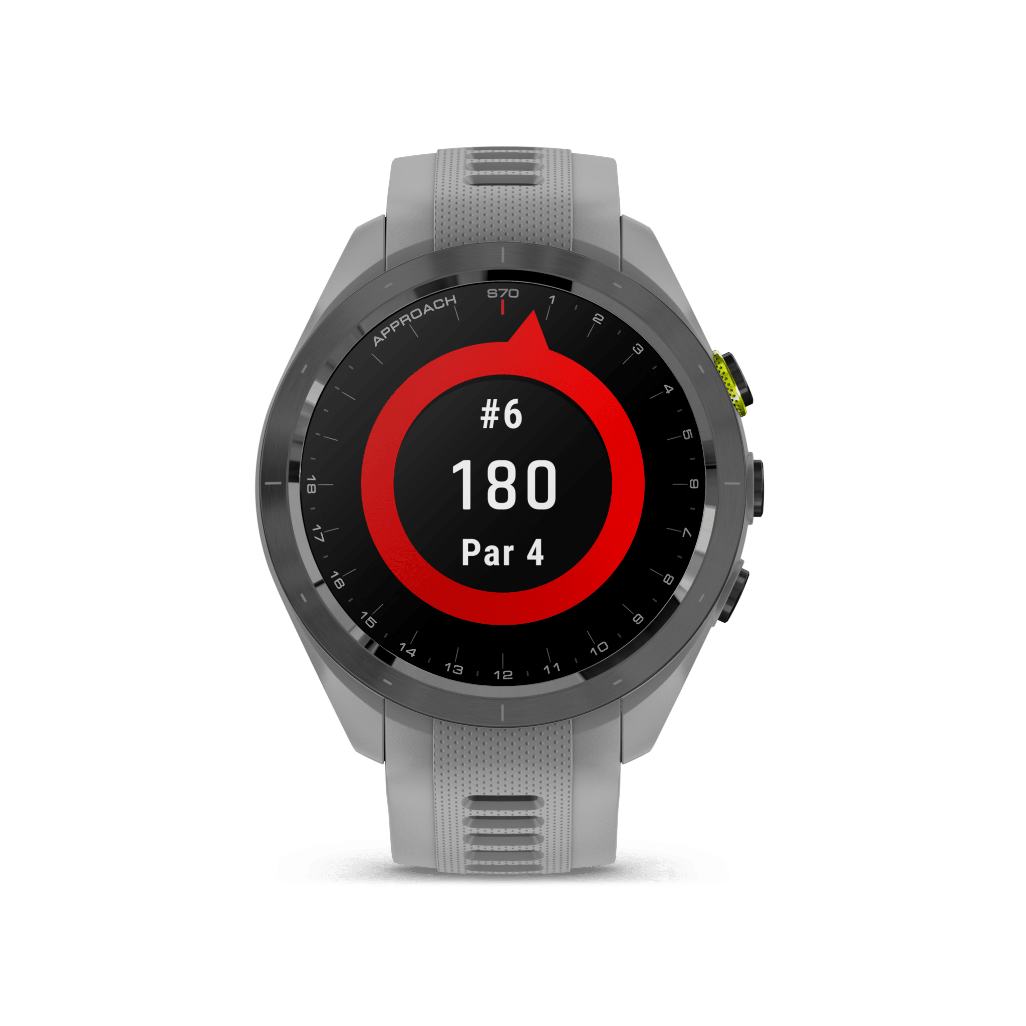 garmin approach s70 amoled 42 mm pudergrau – golf & lifestyle / silikonarmband