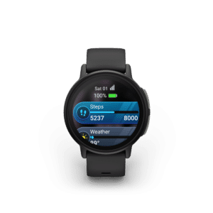 garmin bounce 2 schiefergrau – kinder & kids smartwatch / silikonarmband