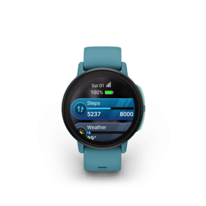 garmin bounce 2 türkis – kinder & kids smartwatch / silikonarmband
