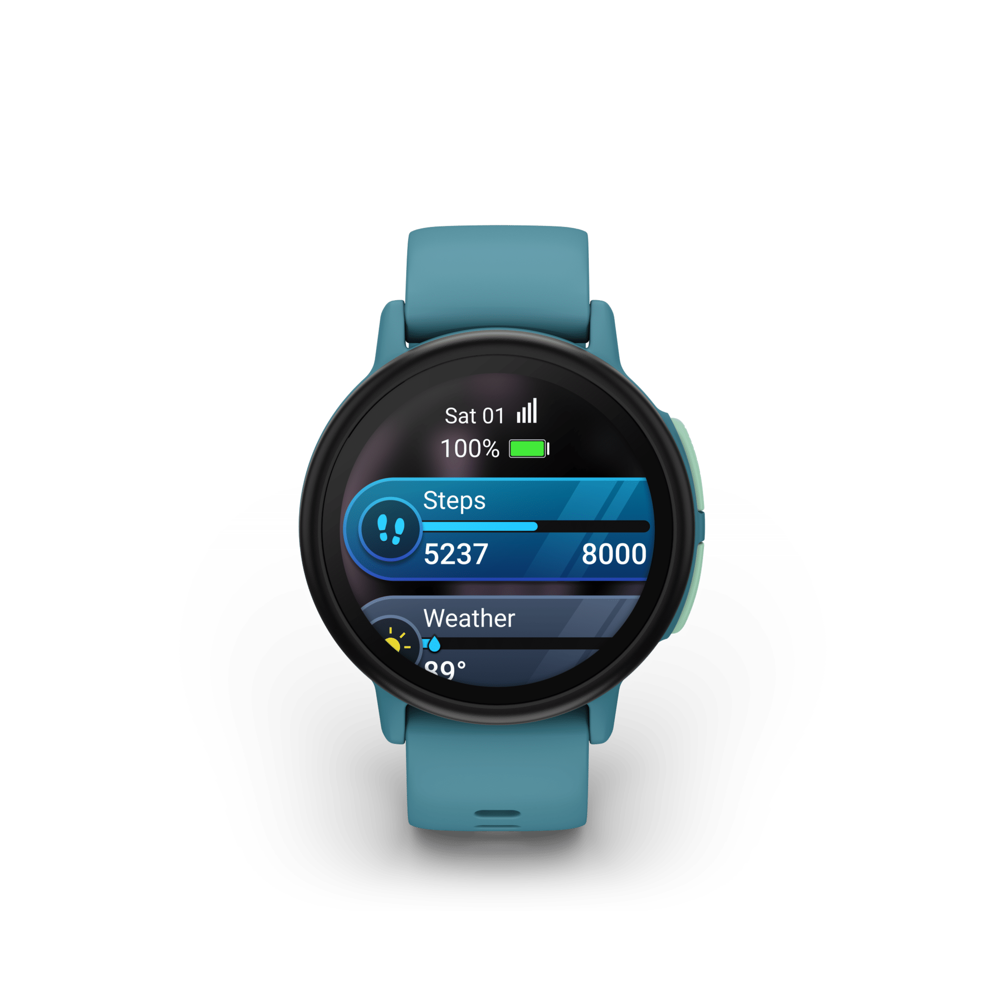 garmin bounce 2 türkis – kinder & kids smartwatch / silikonarmband
