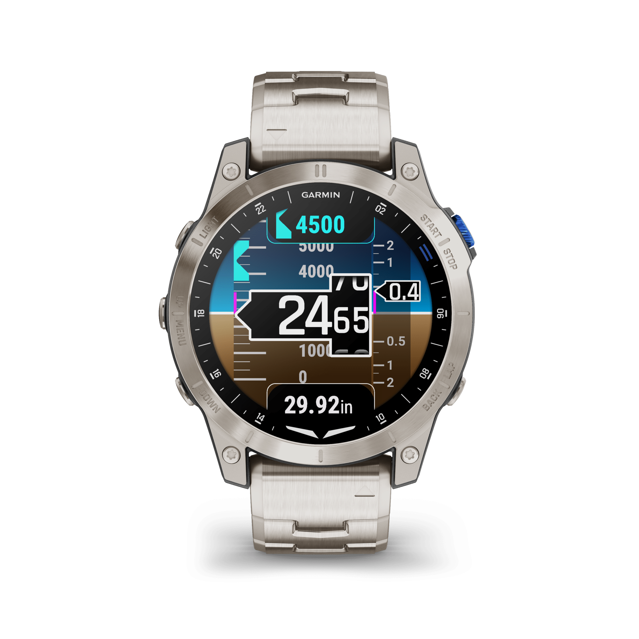 garmin d2 mach 1 amoled 47 mm titan – aviator smartwatch / titanarmband