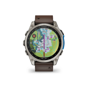 garmin d2 mach 2 amoled 47 mm schwarz / braun lederarmband – aviator smartwatch / lederarmband