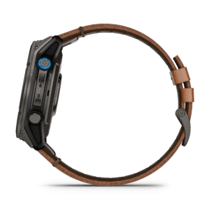 garmin d2 mach 2 pro amoled 51 mm schwarz / braun lederarmband – aviator smartwatch / lederarmband