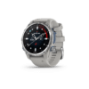 garmin descent mk3 amoled 43 mm grau – tauchcomputer & gps smartwatch / silikonarmband