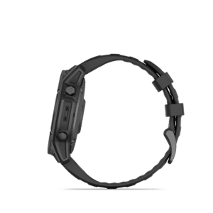 garmin fenix e amoled 47 mm schwarz / schiefergrau – gps multisport smartwatch / silikonarmband
