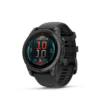 garmin fenix e amoled 47 mm schwarz / schiefergrau – gps multisport smartwatch / silikonarmband
