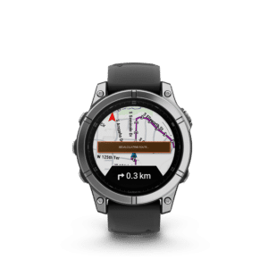 garmin fenix e amoled 47 mm schwarz / silber – gps multisport smartwatch / silikonarmband
