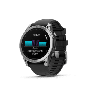 garmin fenix e amoled 47 mm schwarz / silber – gps multisport smartwatch / silikonarmband