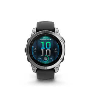 garmin fenix e amoled 47 mm schwarz / silber – gps multisport smartwatch / silikonarmband