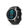 garmin fenix e amoled 47 mm schwarz / silber – gps multisport smartwatch / silikonarmband