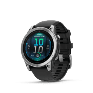 garmin fenix e amoled 47 mm schwarz / silber – gps multisport smartwatch / silikonarmband