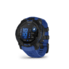 garmin instinct 3 amoled 45 mm schwarz/bolt blue – limited edition / multisport & outdoor / silikonarmband