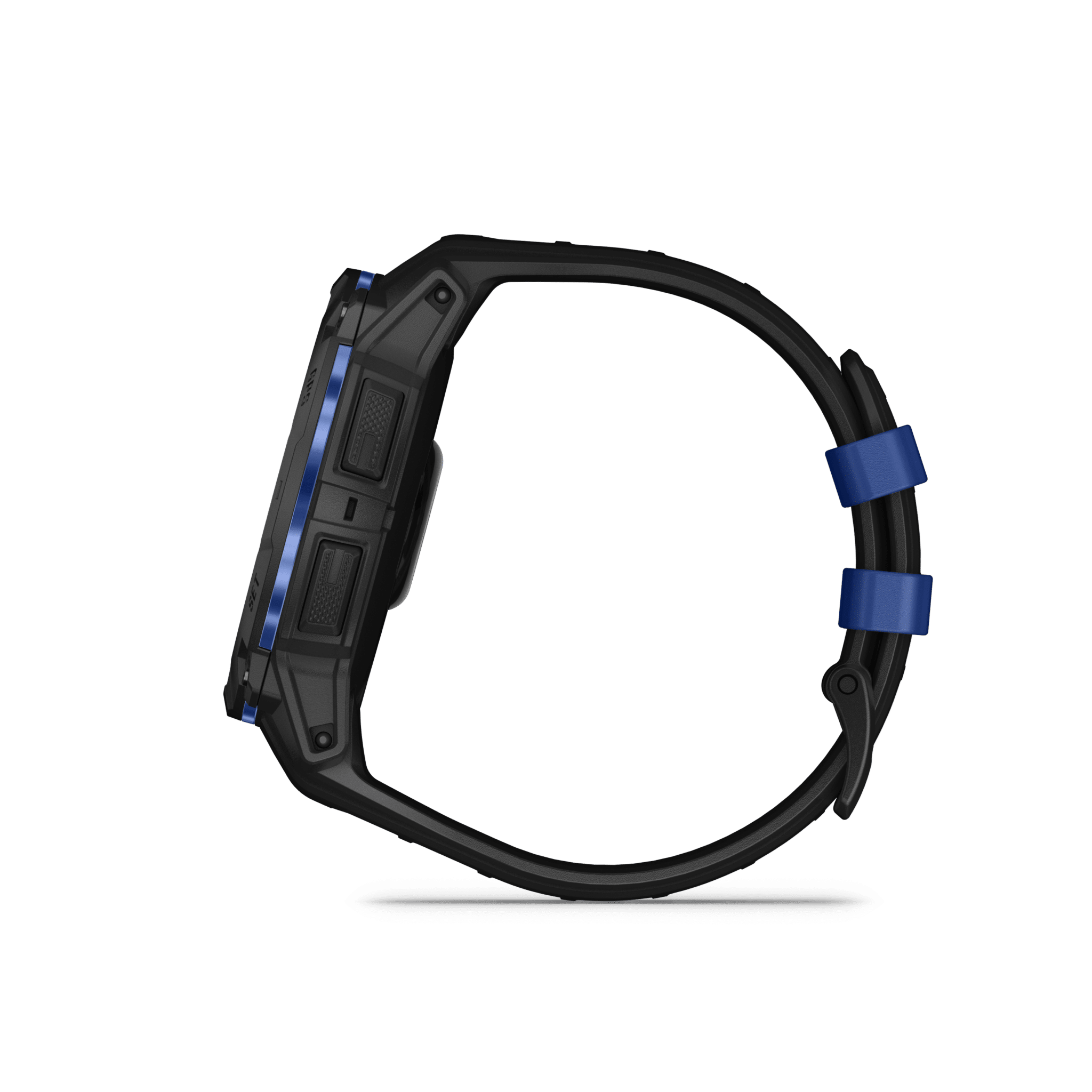 garmin instinct 3 amoled 50 mm schwarz / bolt blue – limited edition gps outdoor smartwatch / silikonarmband