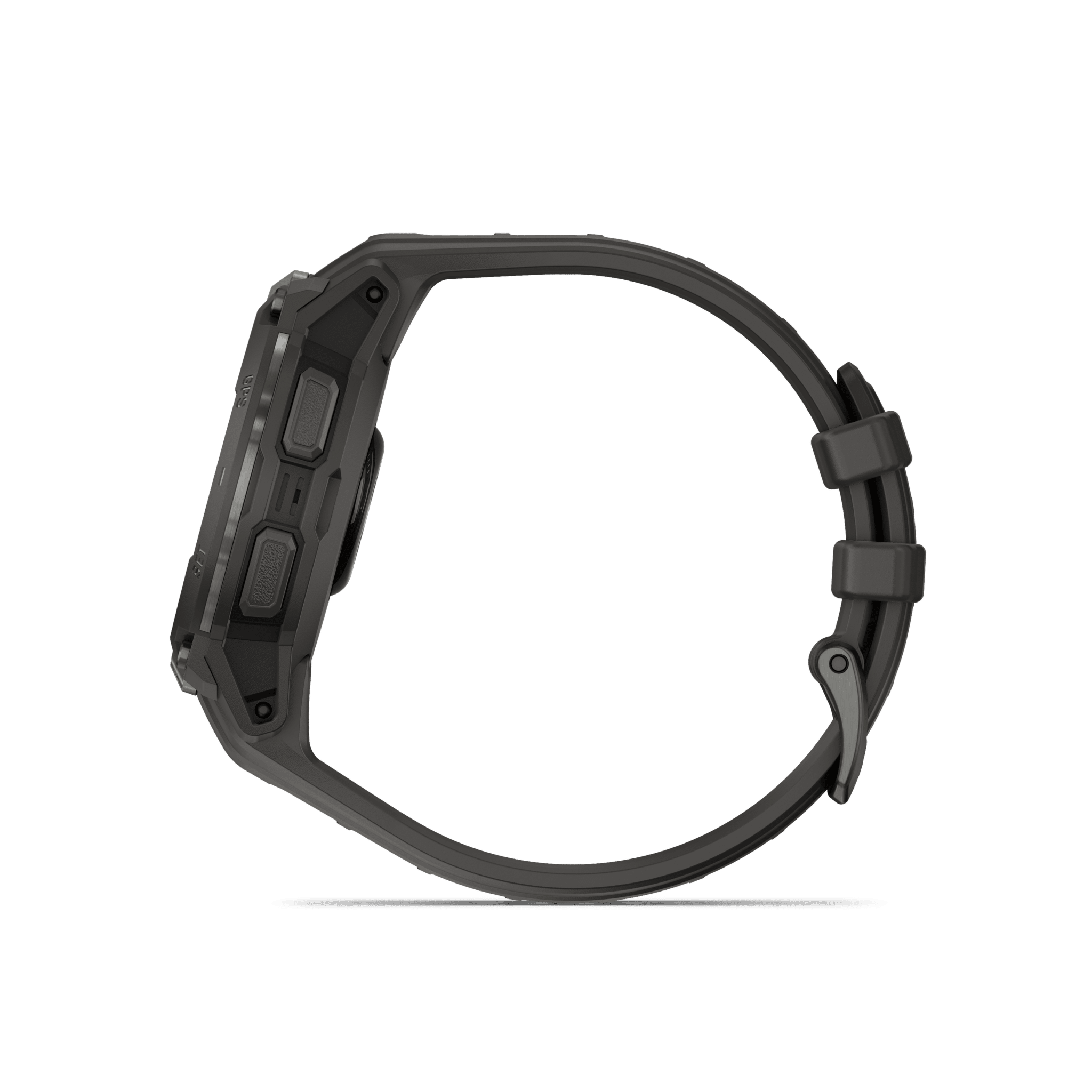 garmin instinct crossover amoled 45 mm anthrazitgrau – hybrid gps outdoor smartwatch / silikonarmband