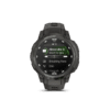 garmin instinct crossover amoled 45 mm anthrazitgrau – hybrid gps outdoor smartwatch / silikonarmband