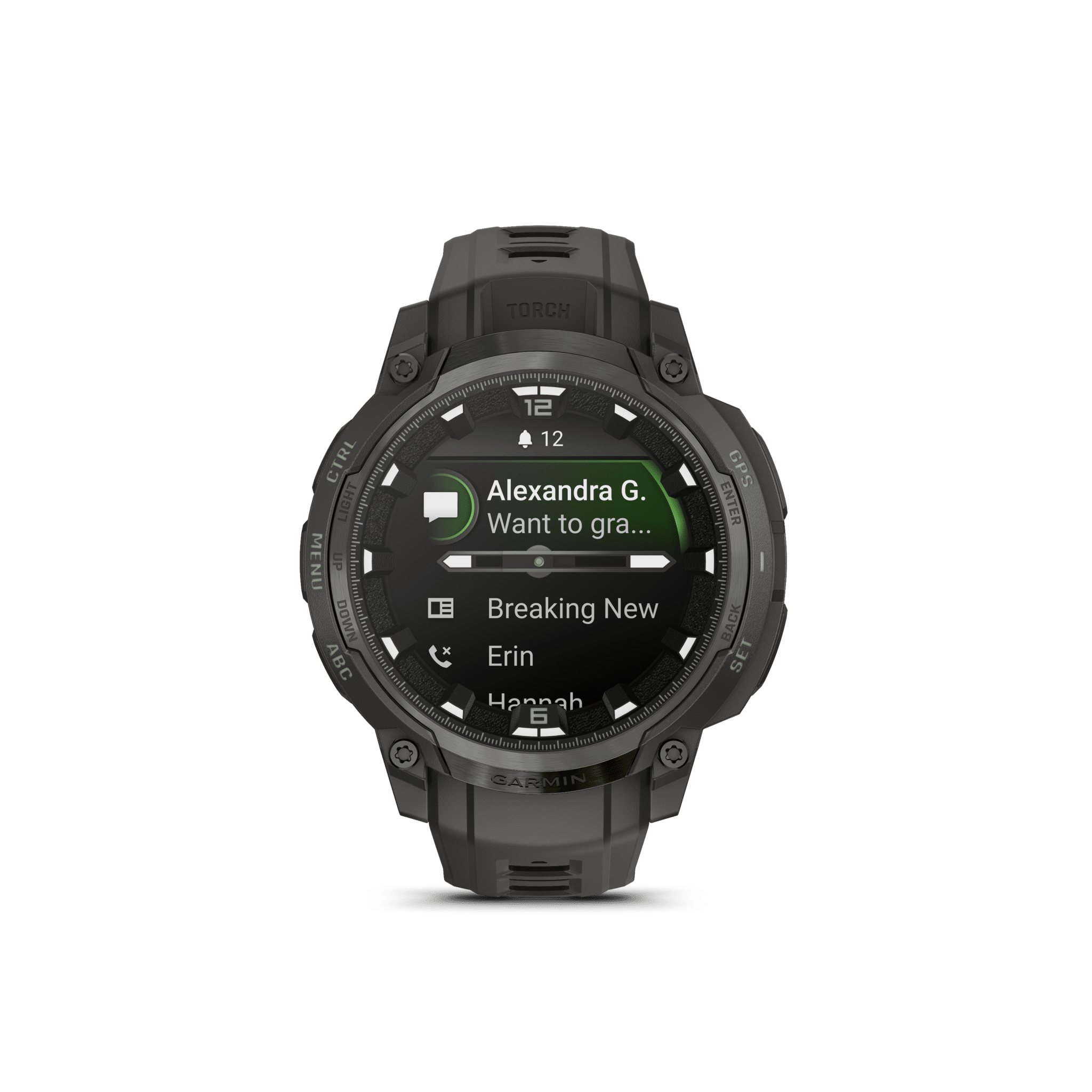 garmin instinct crossover amoled 45 mm anthrazitgrau – hybrid gps outdoor smartwatch / silikonarmband