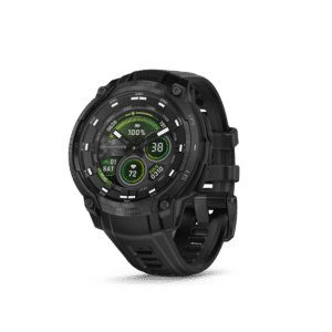 Garmin Instinct Crossover AMOLED 45 mm Tactical Edition Schwarz – Hybrid-GPS-Outdoor-Smartwatch / Silikonarmband