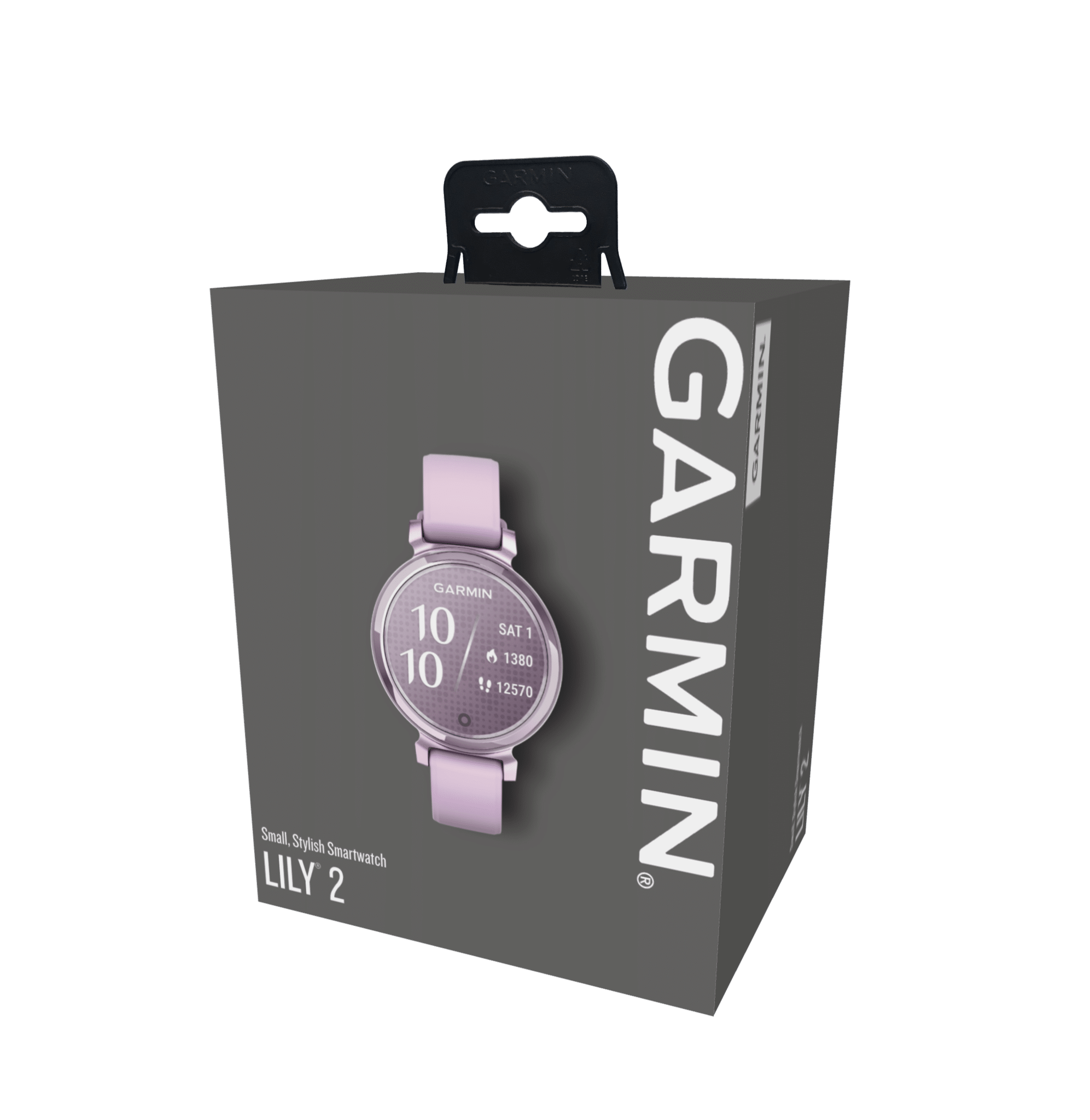 garmin lily 2 35 mm flieder – fitness smartwatch / silikonarmband