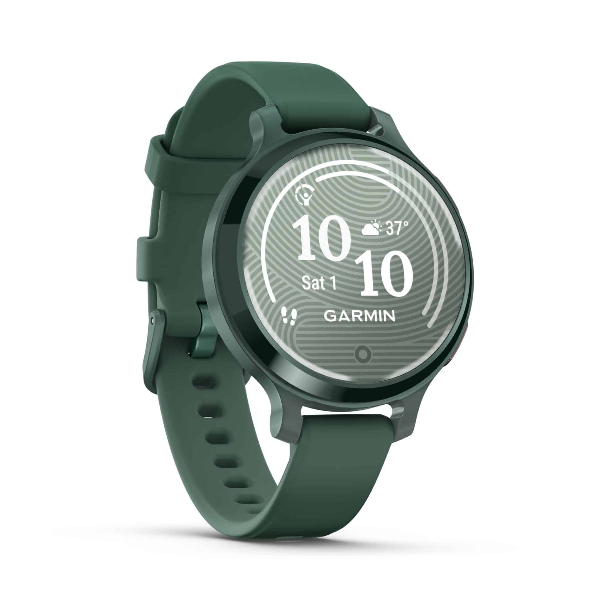 garmin lily 2 active 38 mm jaspisgrün – gps fitness smartwatch / silikonarmband