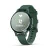 garmin lily 2 active 38 mm jaspisgrün – gps fitness smartwatch / silikonarmband