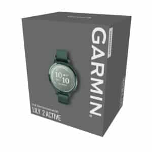 garmin lily 2 active 38 mm jaspisgrün – gps fitness smartwatch / silikonarmband