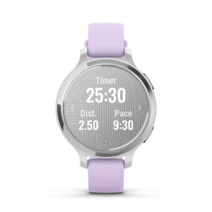 garmin lily 2 active 38 mm silber – gps fitness smartwatch / silikonarmband