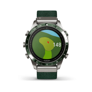 garmin marq golfer (gen 2) amoled 46 mm grün – tool watch / titan & nylonarmband