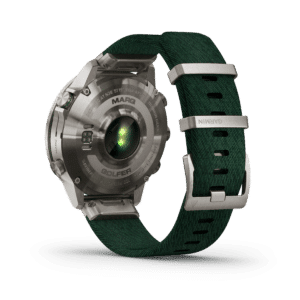 garmin marq golfer (gen 2) amoled 46 mm grün – tool watch / titan & nylonarmband
