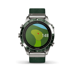 garmin marq golfer (gen 2) amoled 46 mm grün – tool watch / titan & nylonarmband
