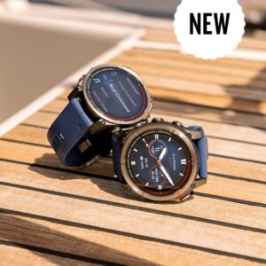 garmin quatix 8 amoled 47 mm blau – maritim & wassersport