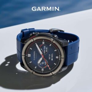 garmin quatix 8 amoled 47 mm blau – maritim & wassersport
