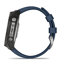 garmin quatix 8 amoled 51 mm saphir titan – gps marine smartwatch / silikonarmband