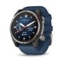 garmin quatix 8 amoled 51 mm saphir titan – gps marine smartwatch / silikonarmband