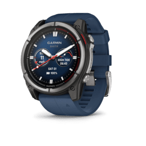 garmin quatix 8 amoled 51 mm saphir titan – gps marine smartwatch / silikonarmband
