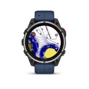 garmin quatix 8 pro amoled 47 mm saphir titan – gps marine smartwatch / silikonarmband